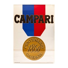 1960 Campari Centenario Original Vintage Poster 1960 Campari Centenario Original Vintage Poster