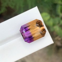 19.60 Carat Natural Loose Ametrine Emerald Shape Gemstone From Bolivia