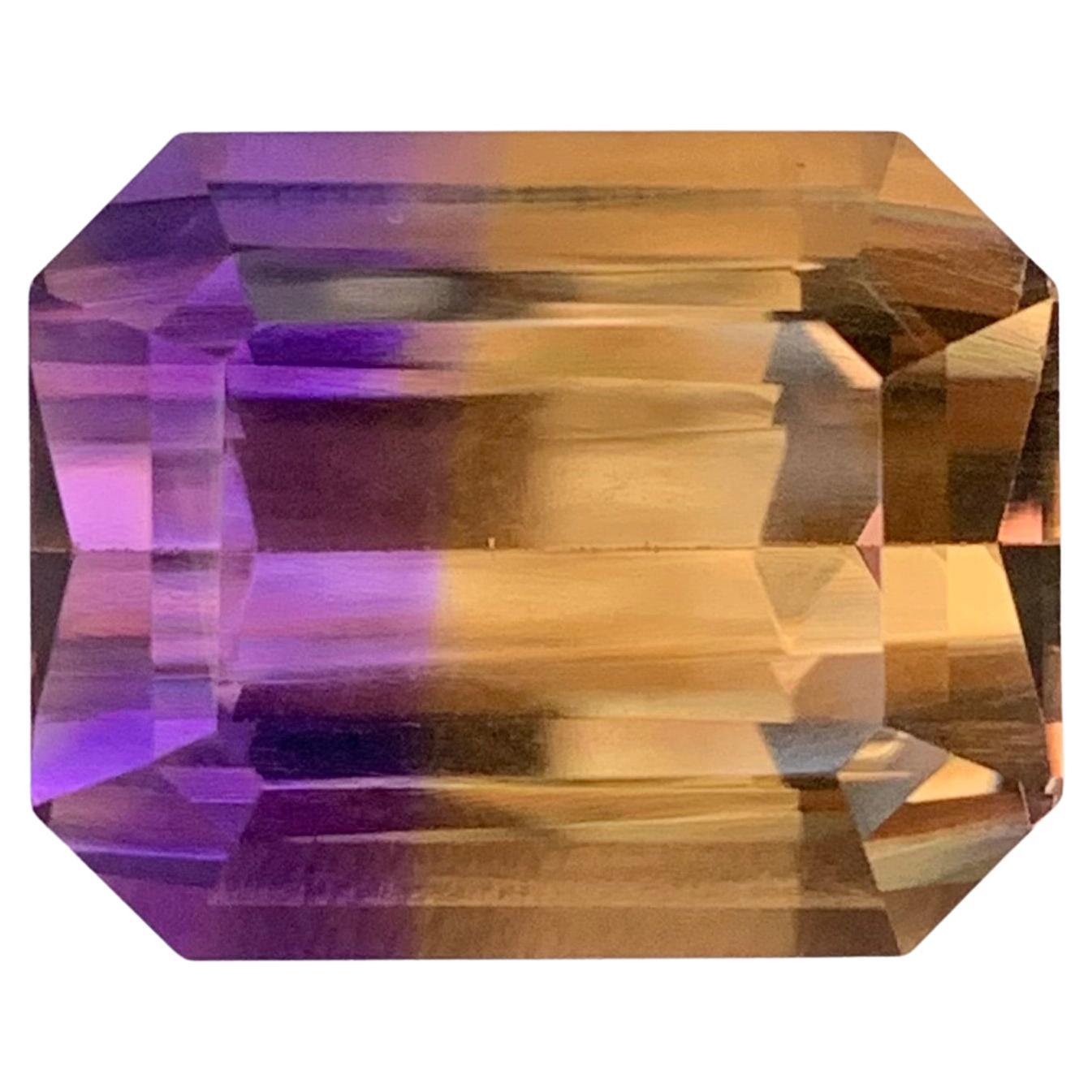 19.60 Carat Natural Loose Ametrine Emerald Shape Gemstone From Bolivia For Sale