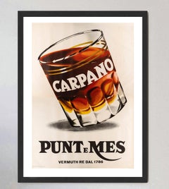 1960 Carpano - Punt e Mes Original Vintage Poster