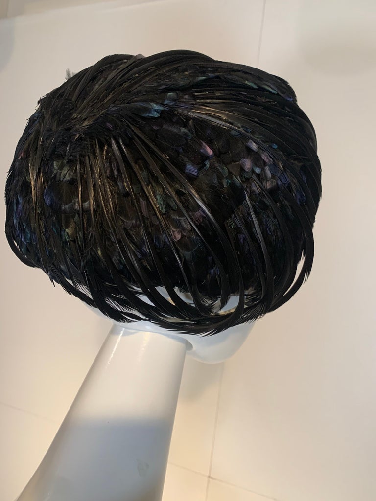 1960 Christian Dior By Marc Bohan Black Feather and Quill  display picture 1