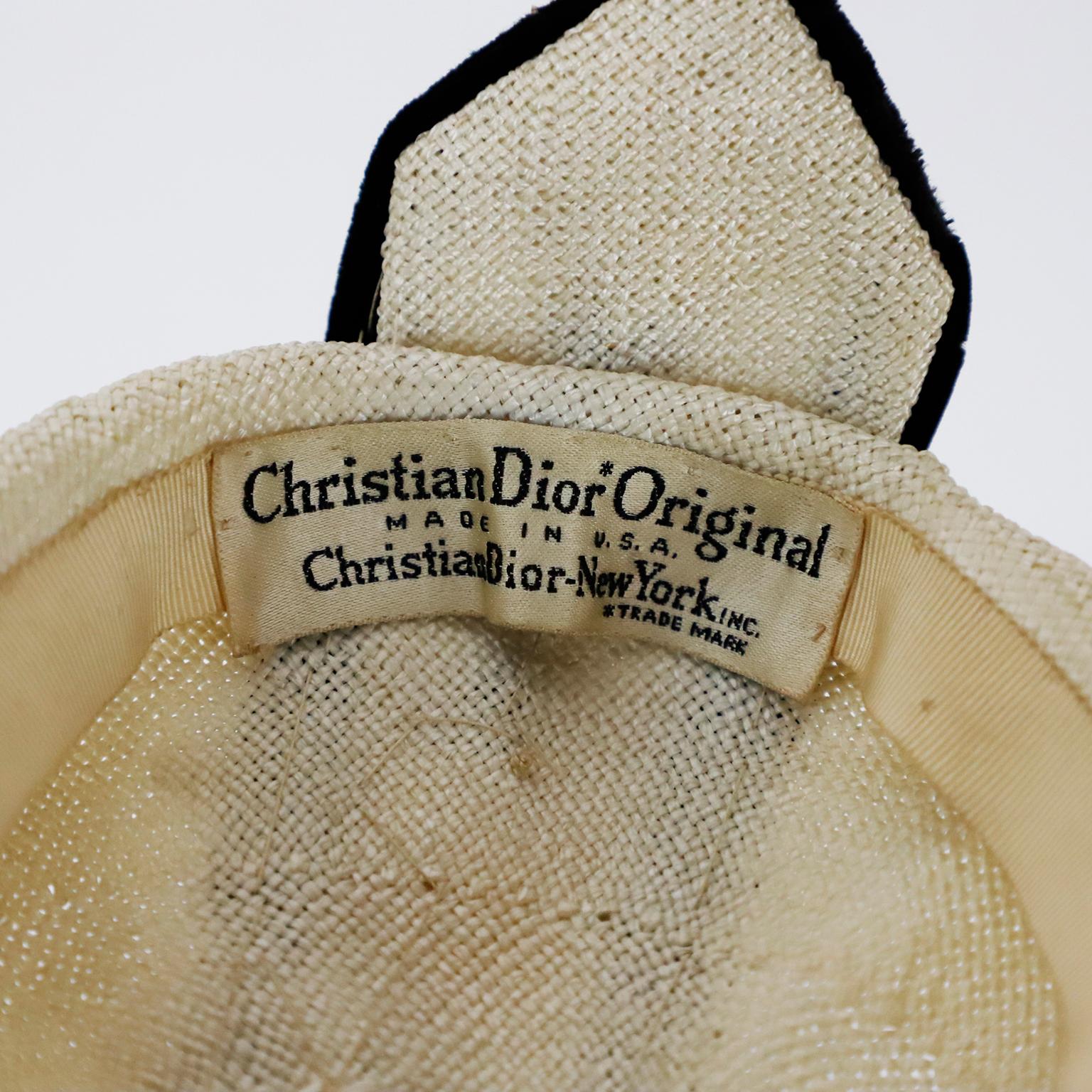 Mid-Century Modern 1960 Christian Dior Hat For Sale