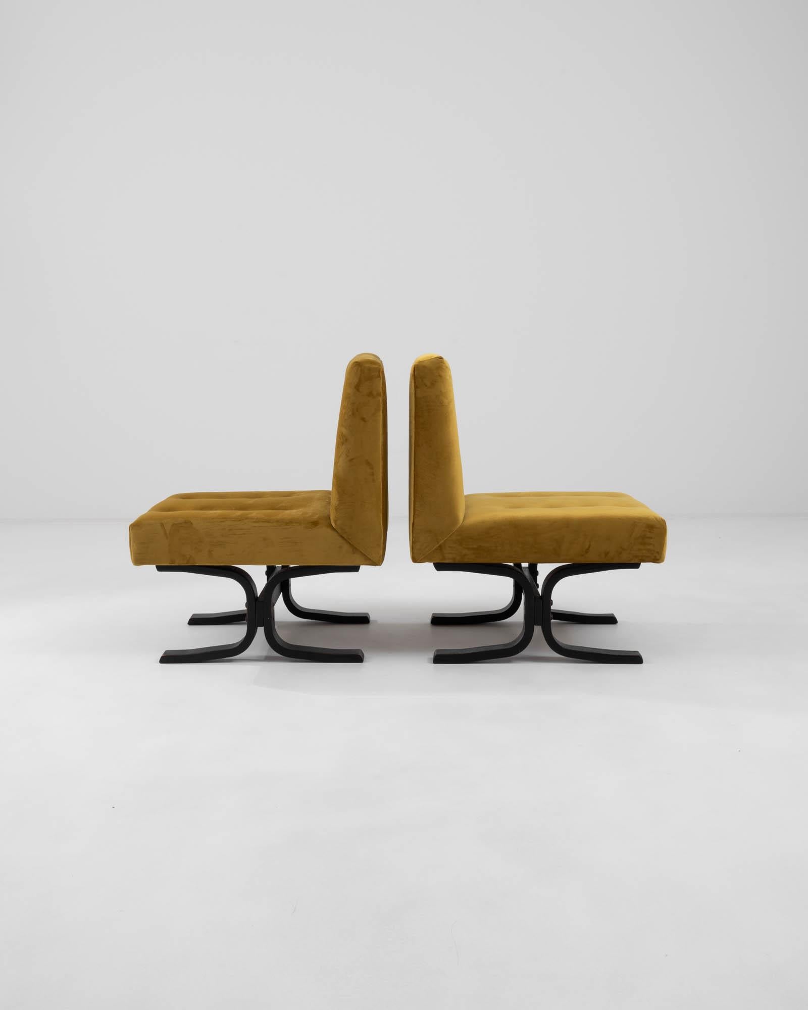 Upholstery 1960 Czechia Upholstered Chairs by Ludvik Volak, Set of 2 For Sale
