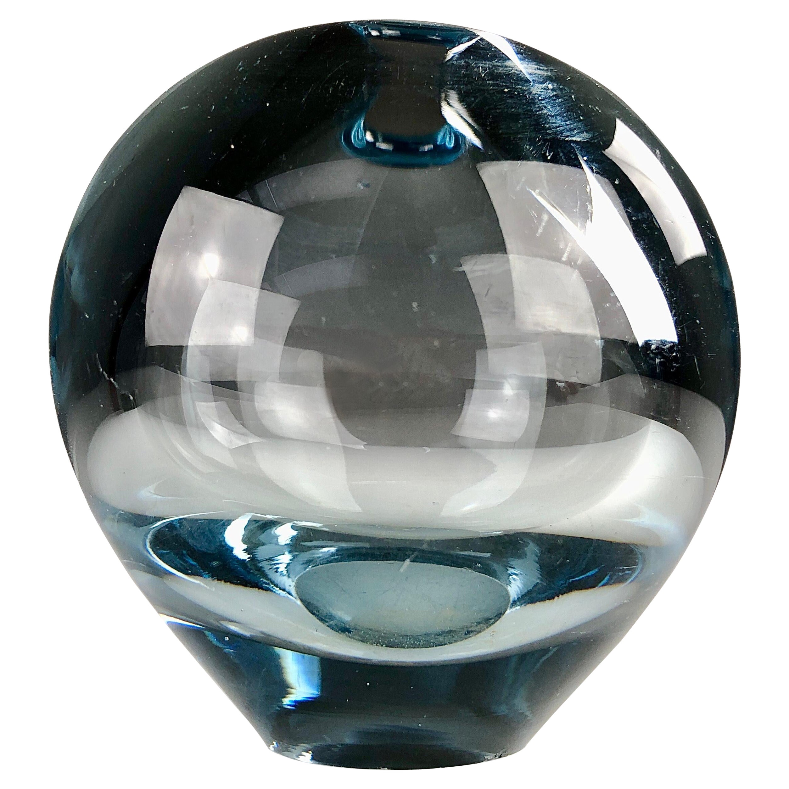 1960 Dänische Vase aus mundgeblasenem Glas von Per Lütken für Holmegaard