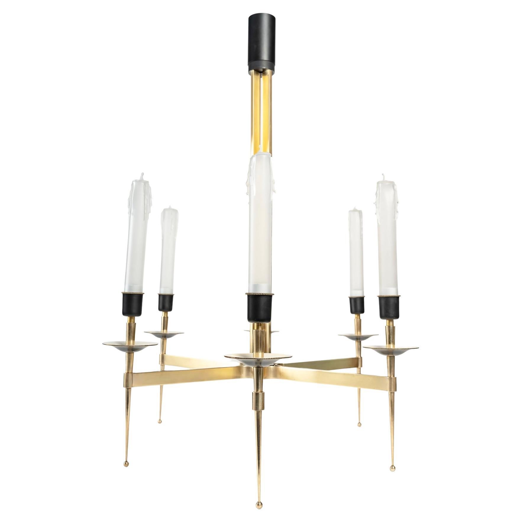 Mid-20th Century 1960 Elegant Chandelier of the House of Arlus For Sale