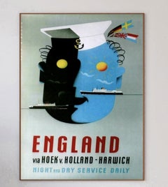 1960 England - Nacht- und Tagdienst täglich Originalplakat