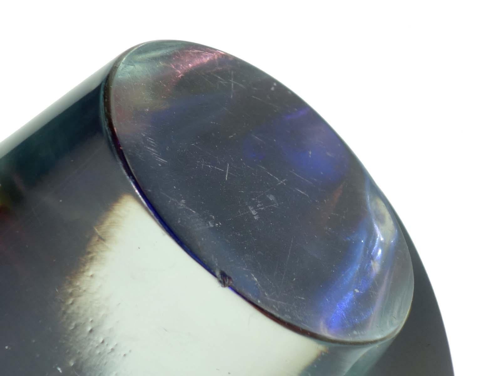 1960 Flavio Poli Seguso 'Sommerso' Jarrón de Murano Rosa Violeta Cristal de Murano en venta