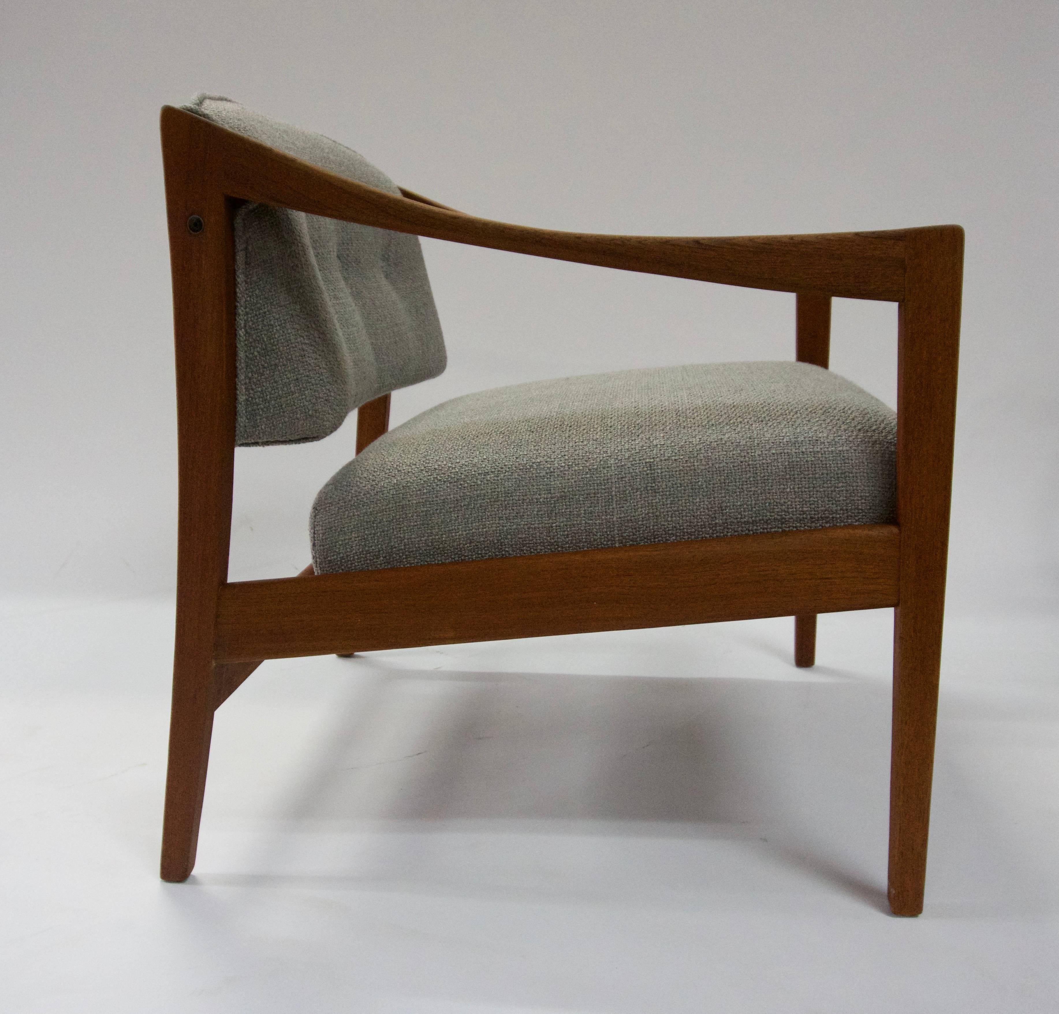 Scandinavian Modern 1960 Folke Ohlsson by DUX Pair of Teak Armchairs For Sale