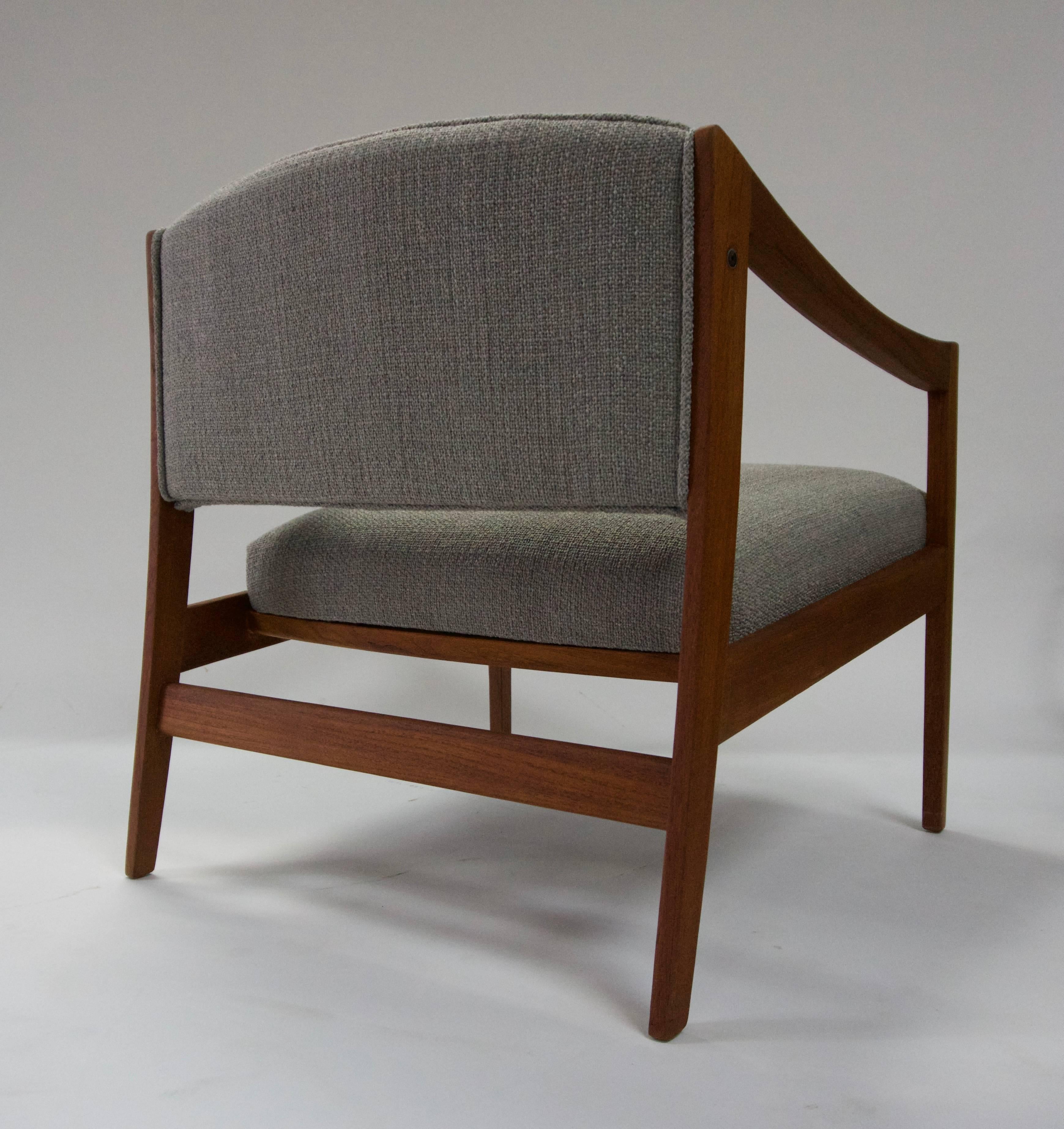 Swedish 1960 Folke Ohlsson by DUX Pair of Teak Armchairs For Sale
