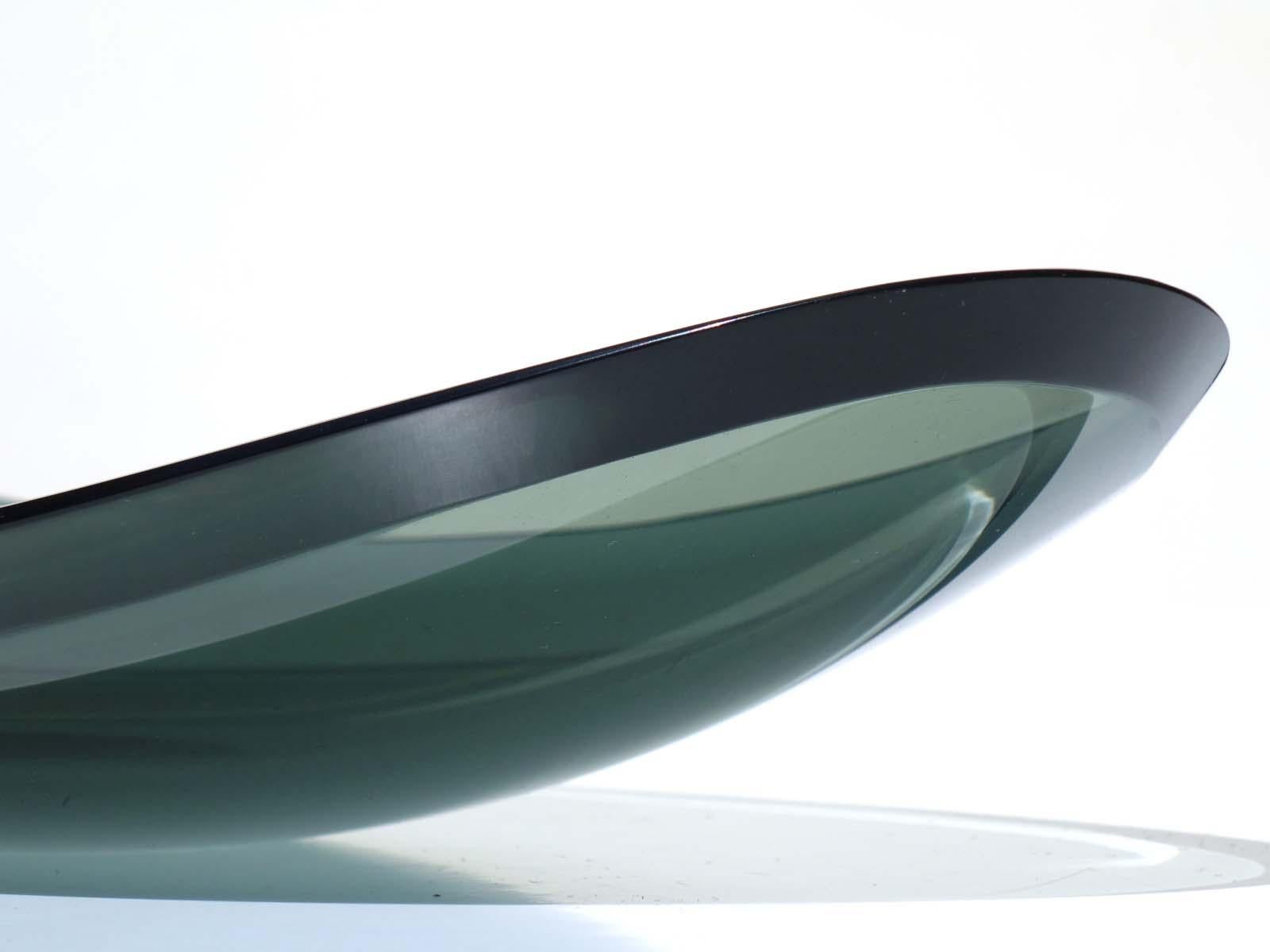 1960 Fontana Arte Max Ingrand Italienisches Design Mid Century Modernist Kristall Schale (Italian) im Angebot