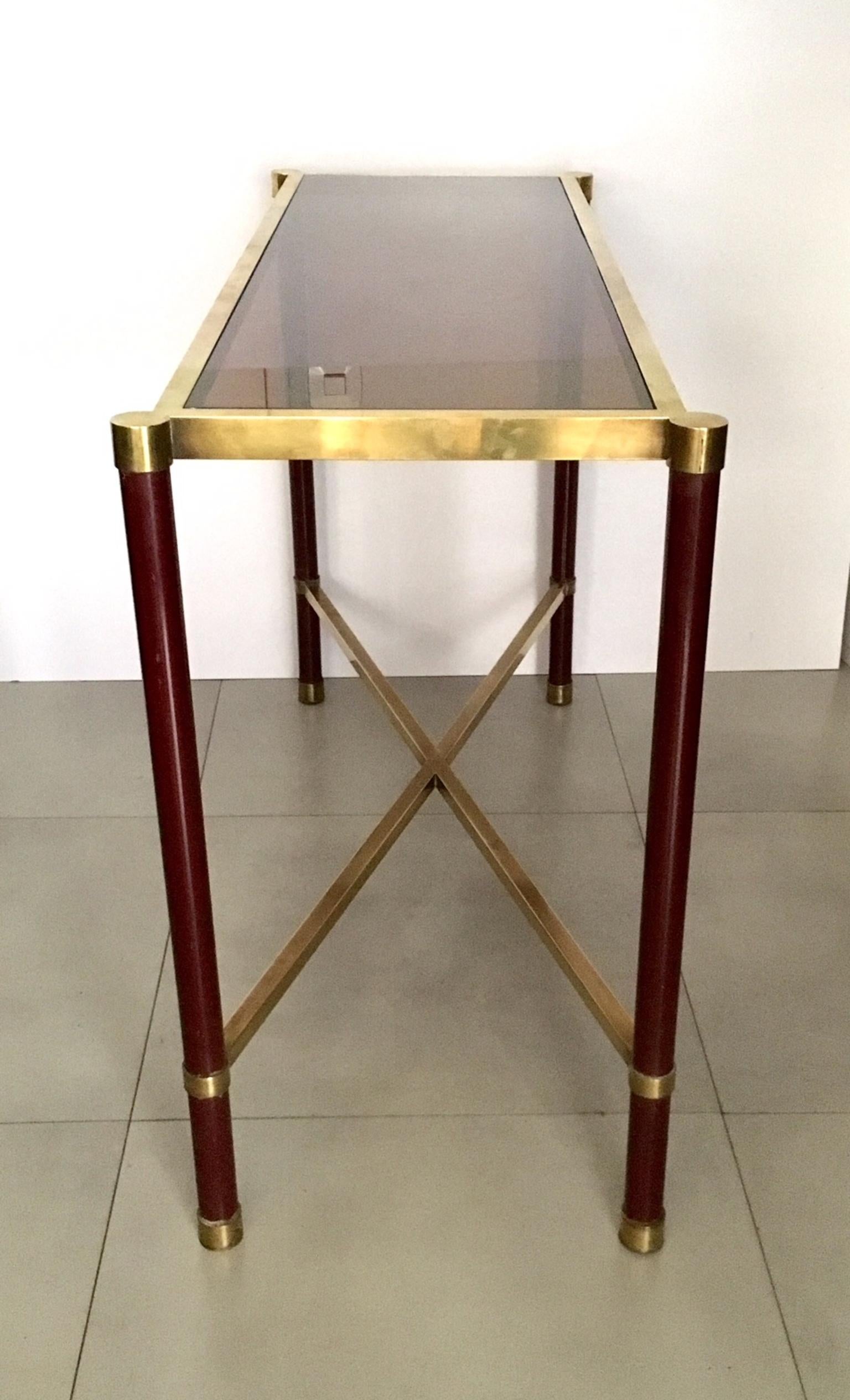 1960 French Guy Lefevre Metal Lacquered Console 6