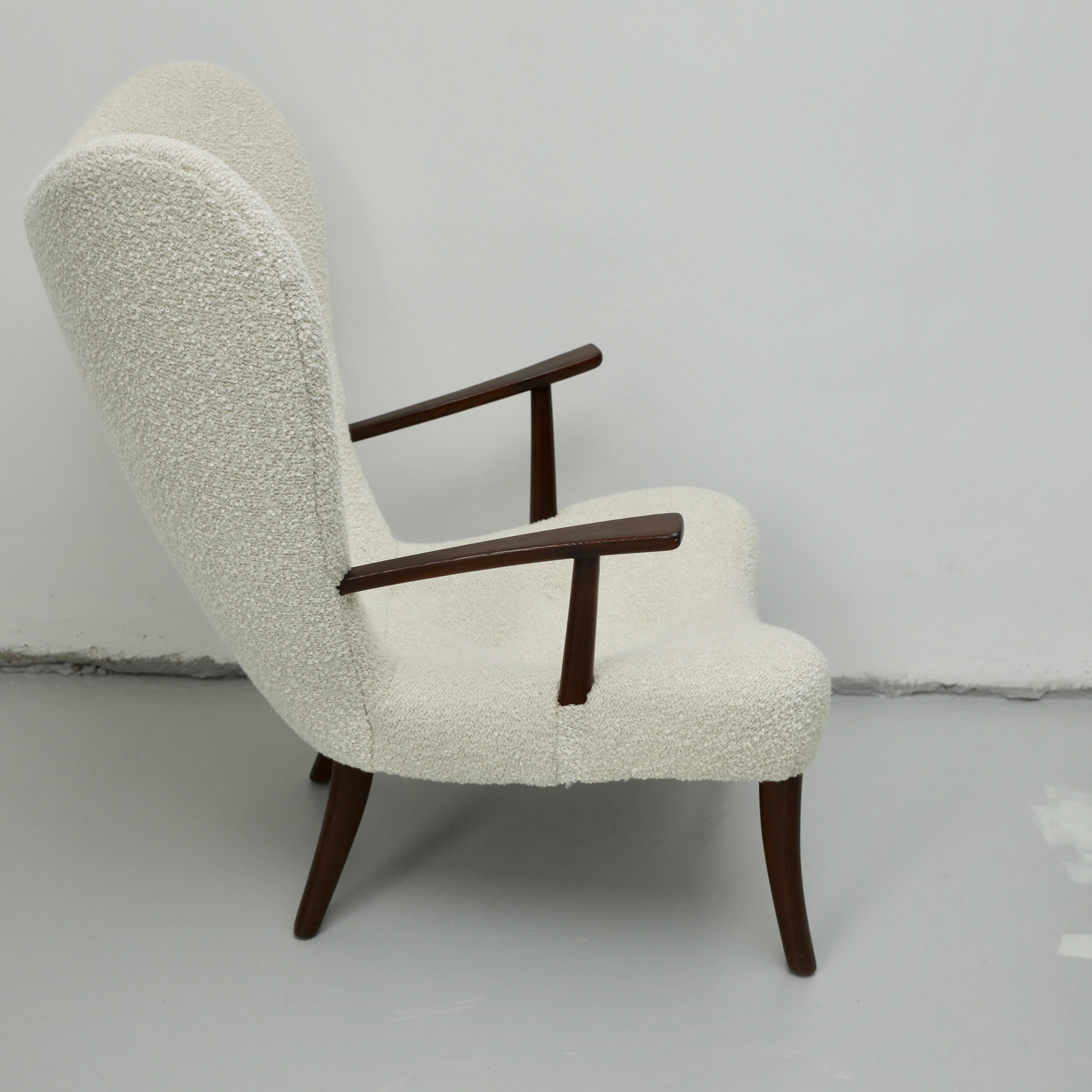 1960 Fritz Hansen Wing Chair in Alpaca 3