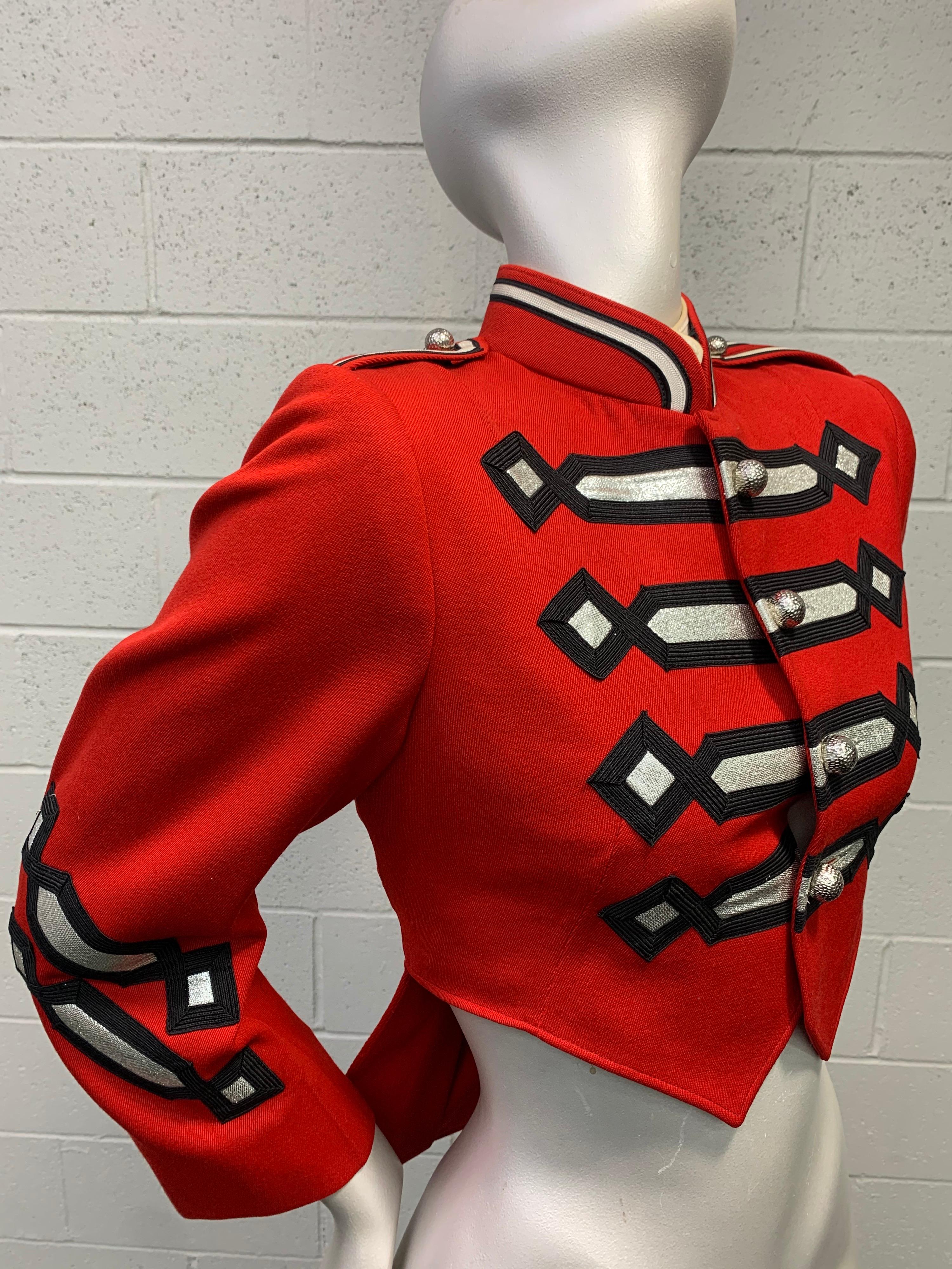 1960 Fruhauf Cardinal Red Band Uniform w/ Military Style & Embroidery Work 3