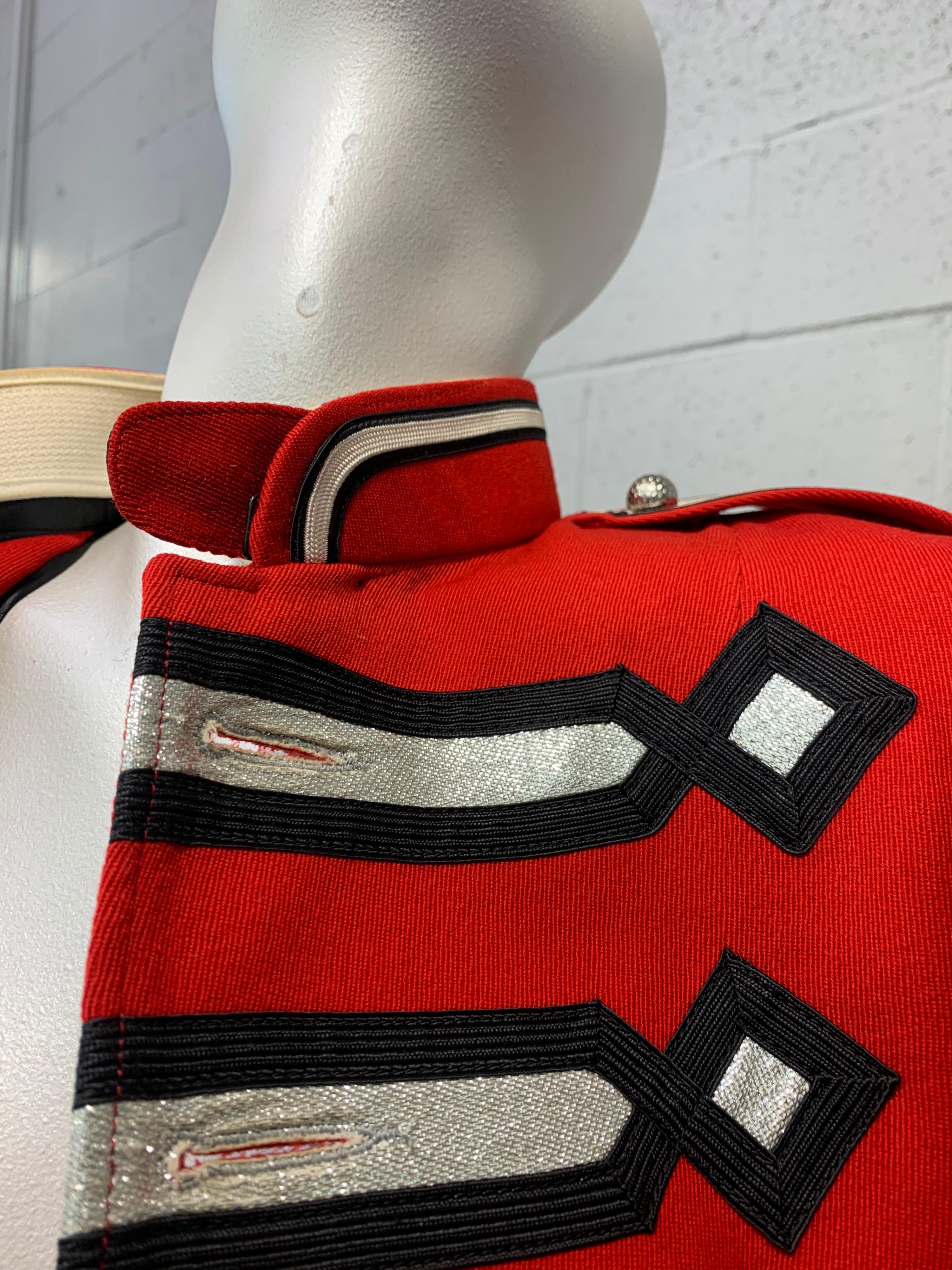 1960 Fruhauf Cardinal Red Band Uniform w/ Military Style & Embroidery Work 5