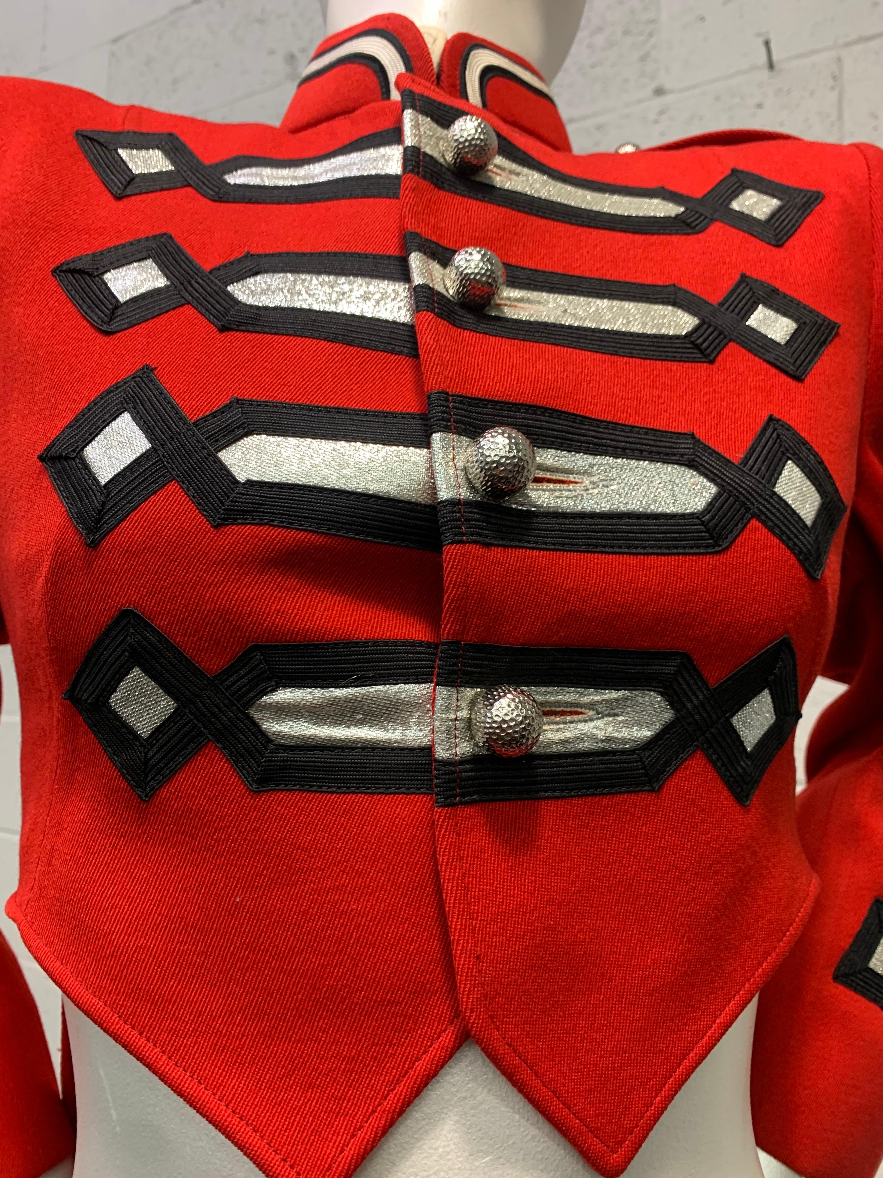 1960 Fruhauf Cardinal Red Band Uniform w/ Military Style & Embroidery Work 2