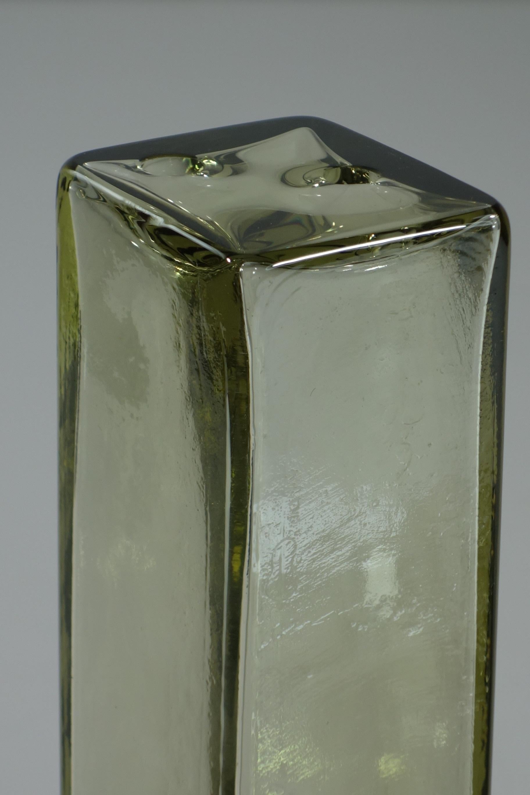 1960 Fulvio Bianconi Vistosi Murano Set di 3 vasi in vetro di Murano in vendita 6