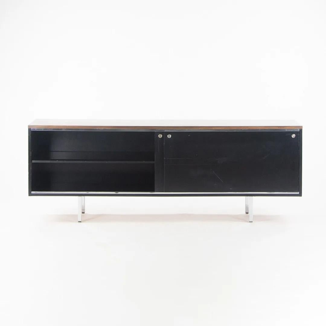 American 1960 George Nelson 8000 Series EOG Credenza for Herman Miller with Walnut Top For Sale