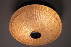 Lámpara de techo alemana Kaiser de 1960 de cristal de Murano empotrable