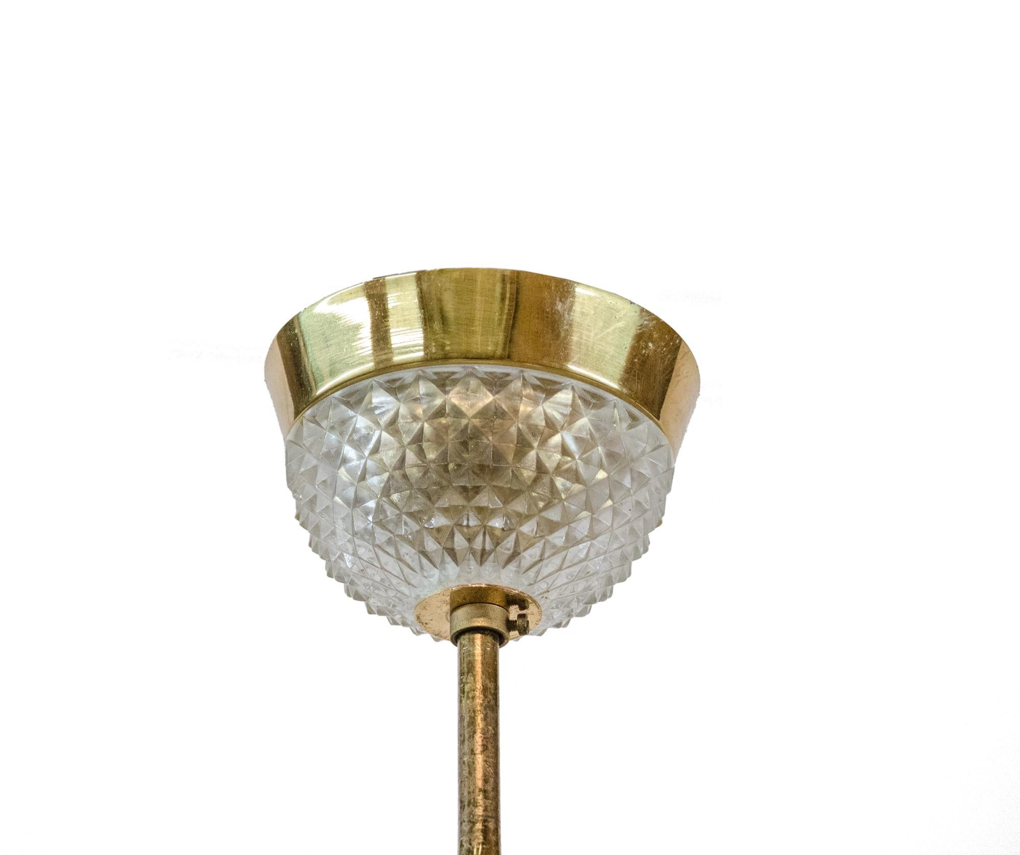 1960 Germania Palwa Orbit Chandelier in cristallo e ottone dorato di Gaetano Sciolari in vendita 5