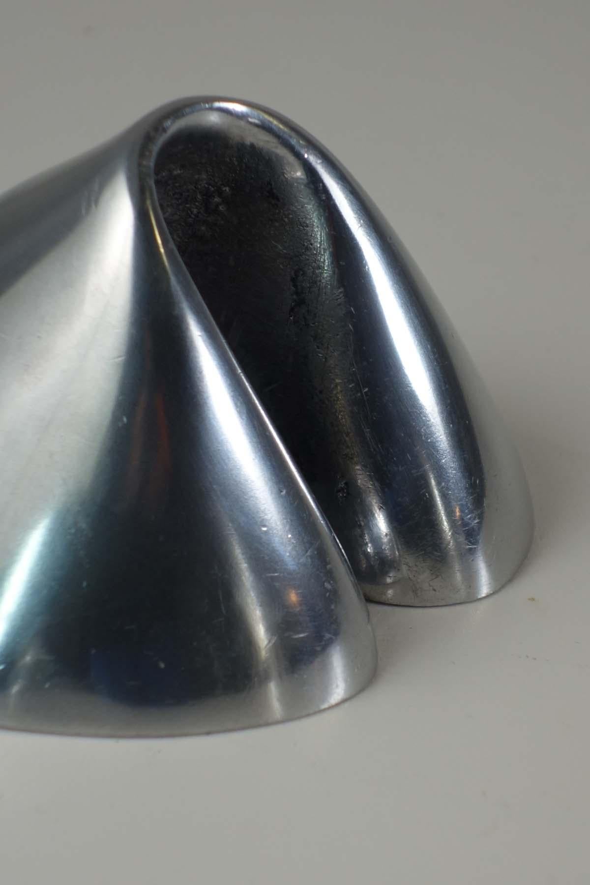 1960 Giacomo Benevelli Modernist Cast Polished Aluminum Sculpture In condizioni buone in vendita a Brescia, IT