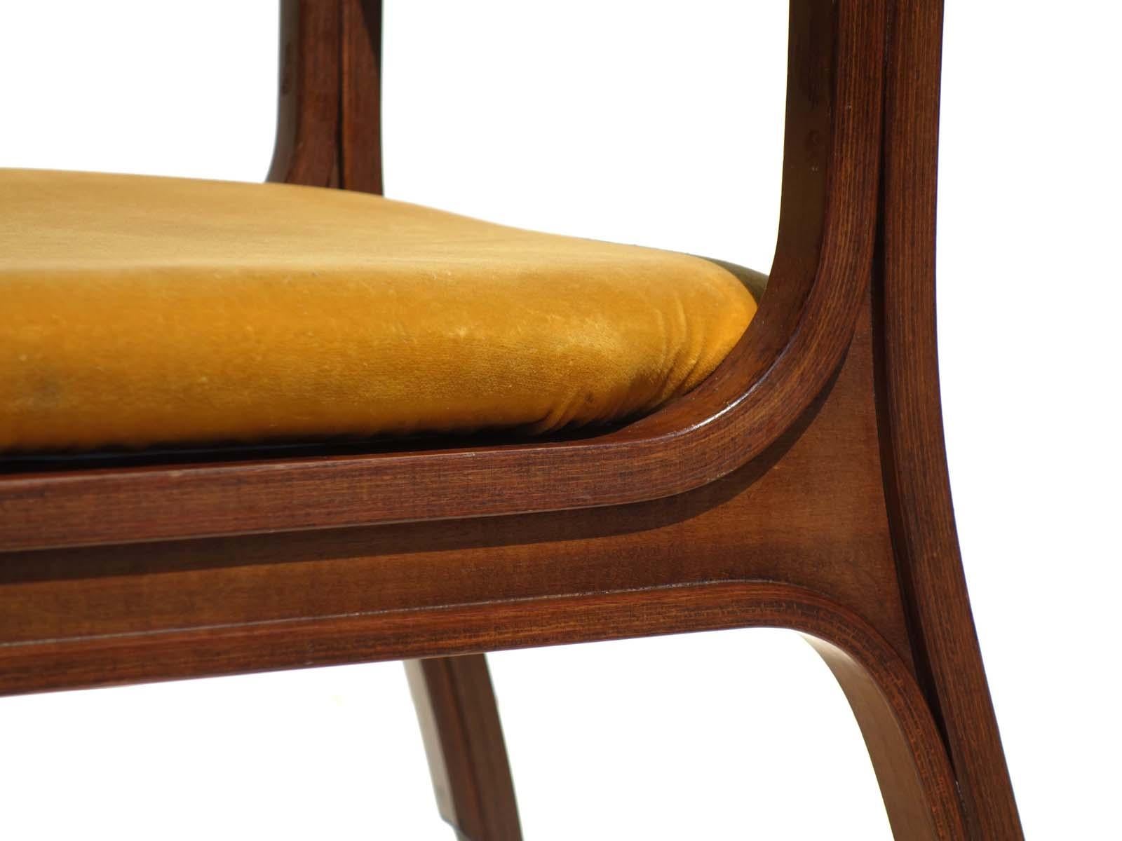 1960 Gianfranco Frattini for Cantieri Carugati Italian Design Chairs, Set of 4 1