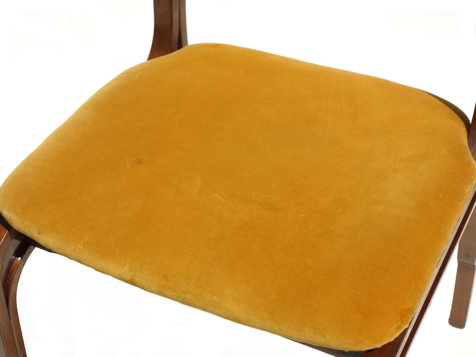 1960 Gianfranco Frattini for Cantieri Carugati Italian Design Chairs, Set of 4 3