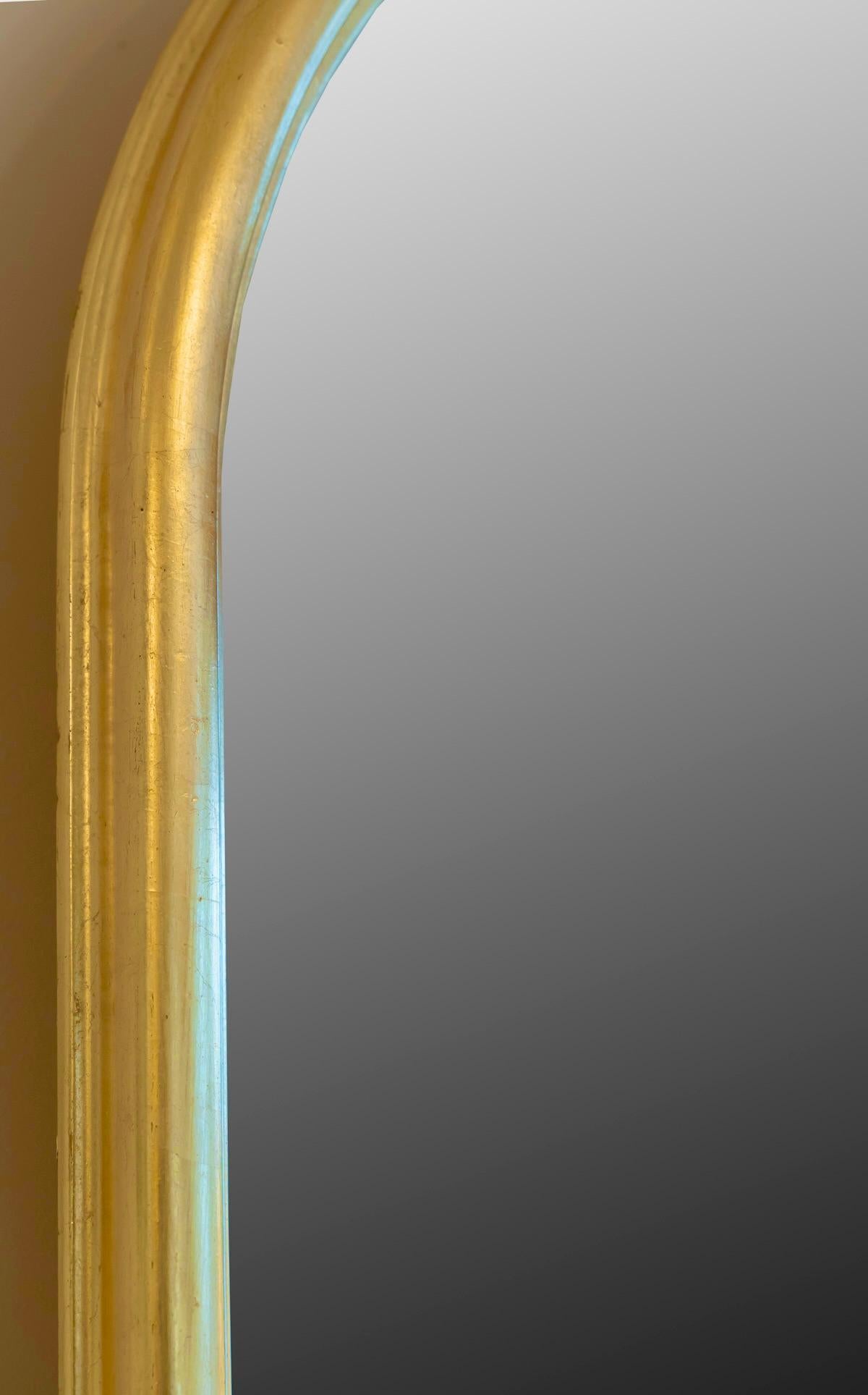 French 1960 Gilded wood mirrors inspired by a Romanesque ogive Maison Honoré For Sale