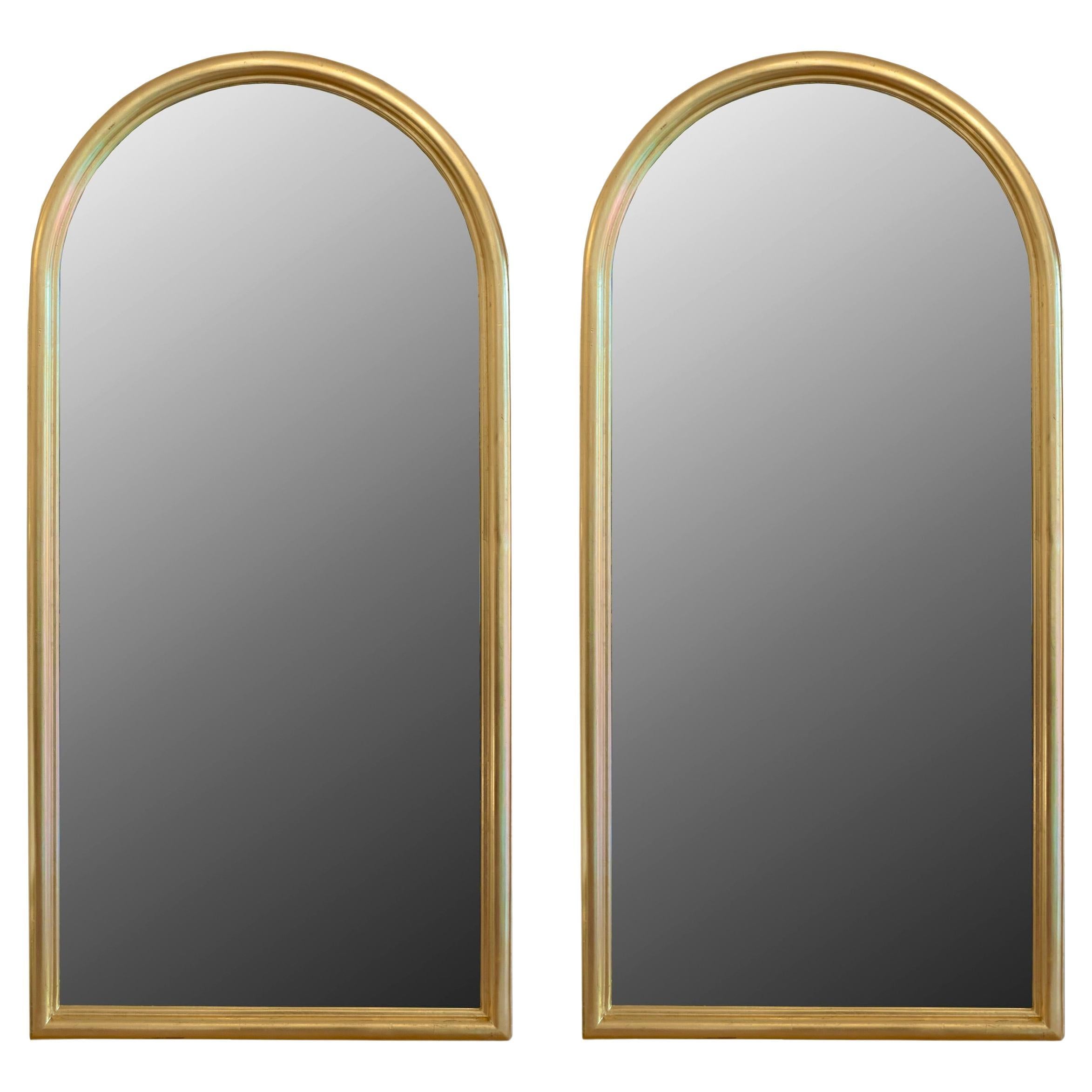 Mid-20th Century 1960 Gilded wood mirrors inspired by a Romanesque ogive Maison Honoré For Sale