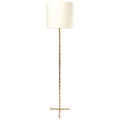 1960 Gilt Bronze "bamboo" Model Floor Lamp Maison Baguès