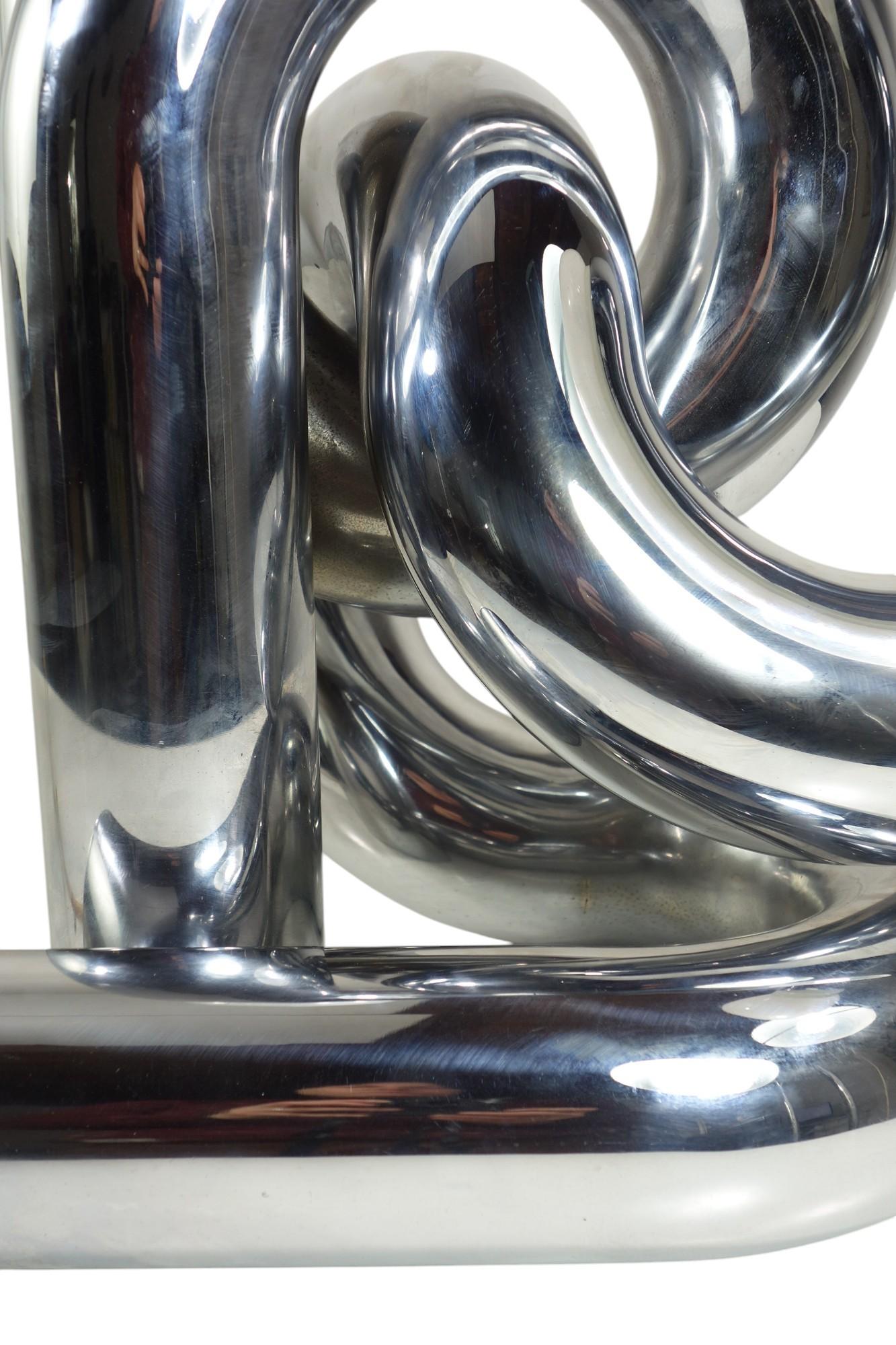 1960 Giovanni Banci Lampada da tavolo scultura organica di design italiano Space Age Chrome in vendita 5