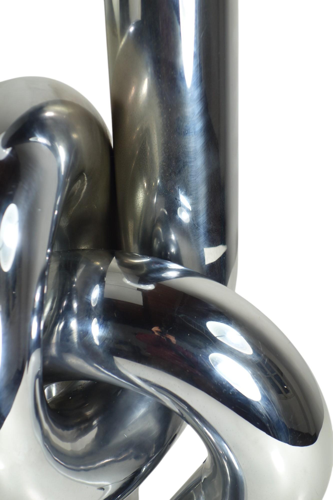 Cromo 1960 Giovanni Banci Lampada da tavolo scultura organica di design italiano Space Age Chrome in vendita