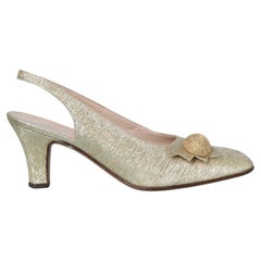 Goldene Lurex-Schuhe U. Romagnoli