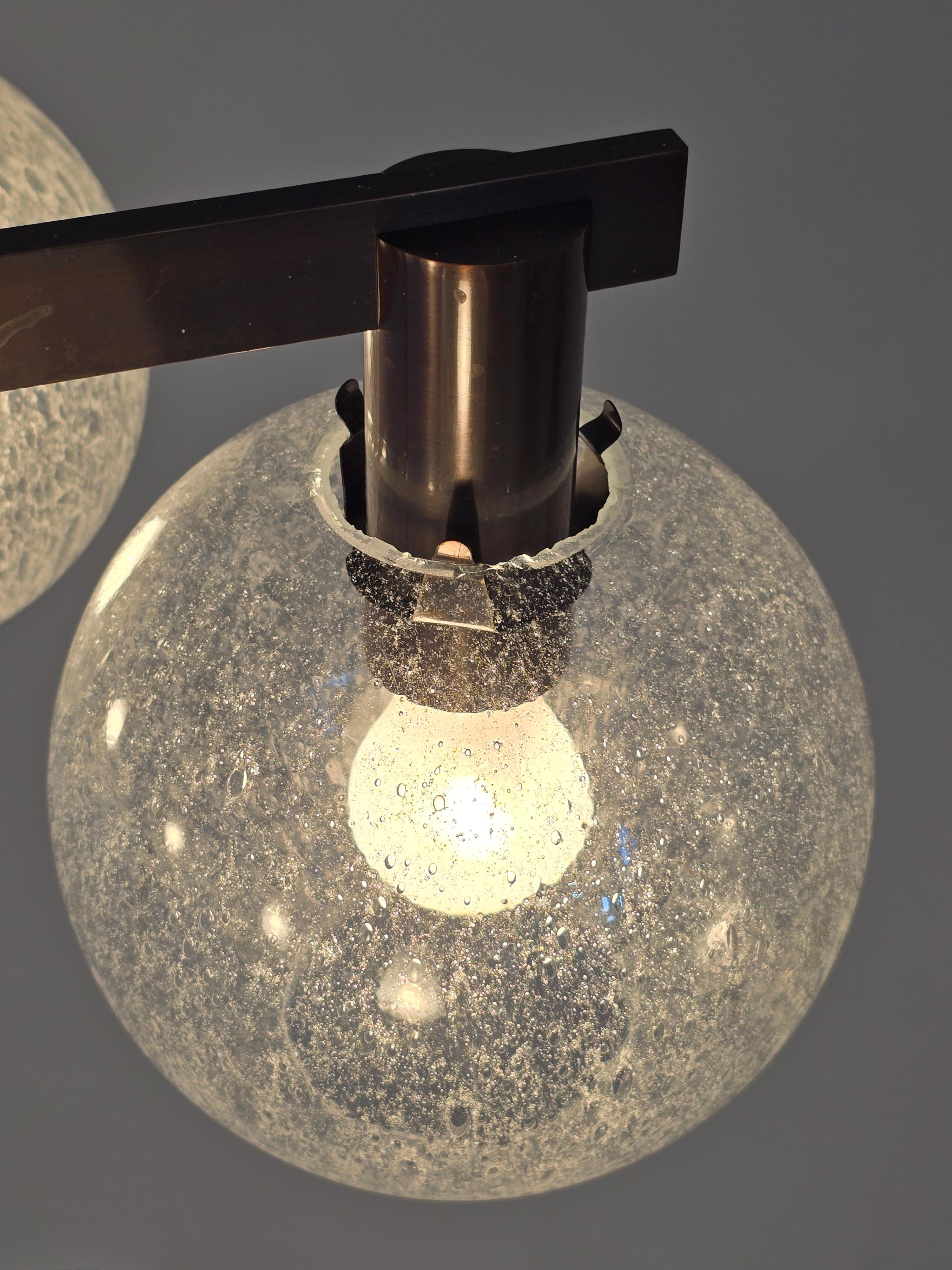 1960 Lampadario Hans-Agne Jakobsson in ottone antico modello 348/6 in vendita 5