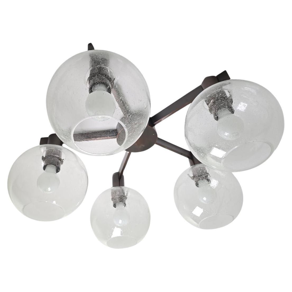 1960 Hans-Agne Jakobsson Flush Mount  in ottone antico Model T376-5 in vendita