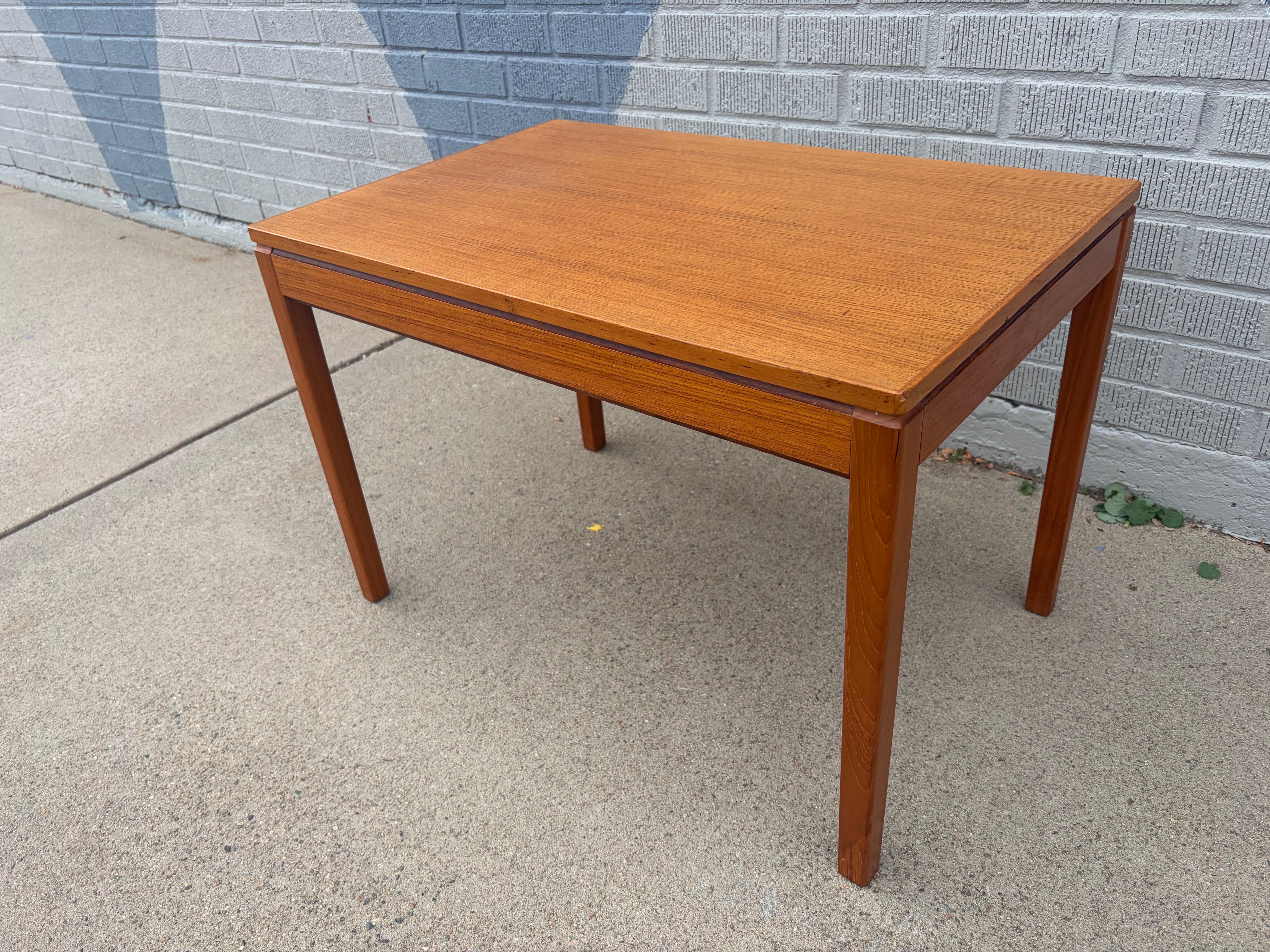 Mid-Century Modern 1960 Heggen Norwegian Teak Side Table For Sale
