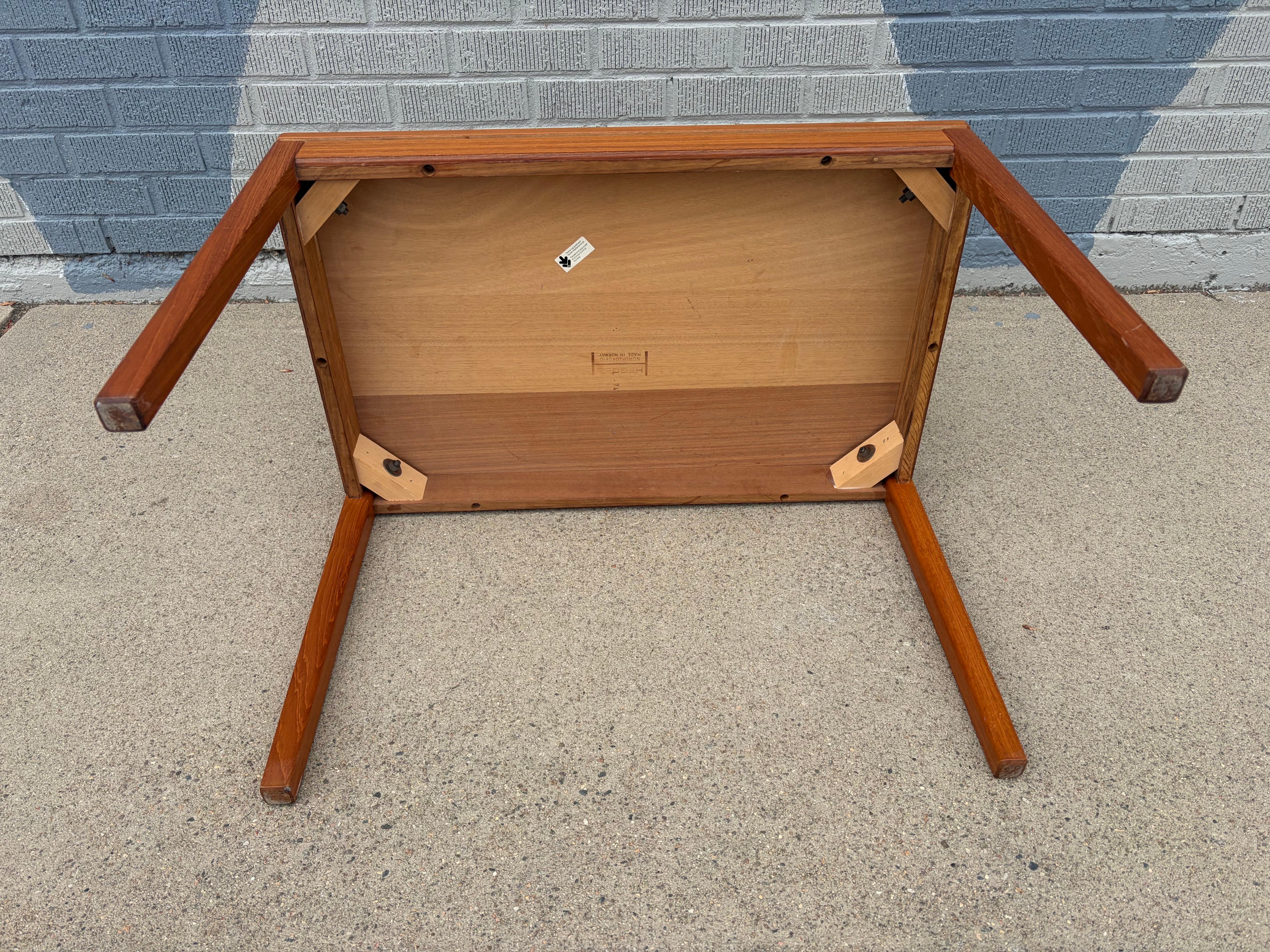 1960 Heggen Norwegian Teak Side Table For Sale 1