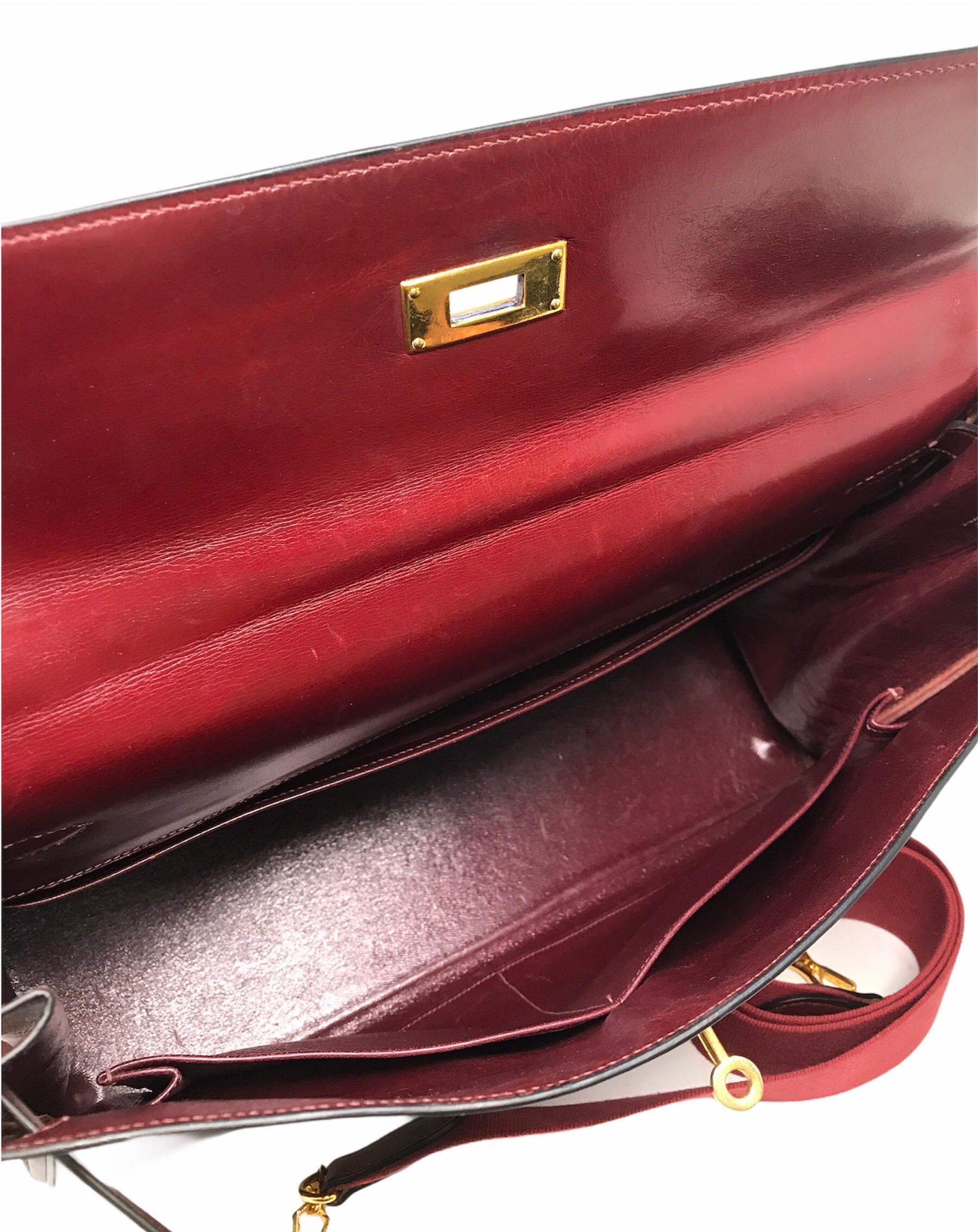 1960 Hermès Kelly 35 Rouge H Vintage For Sale 3