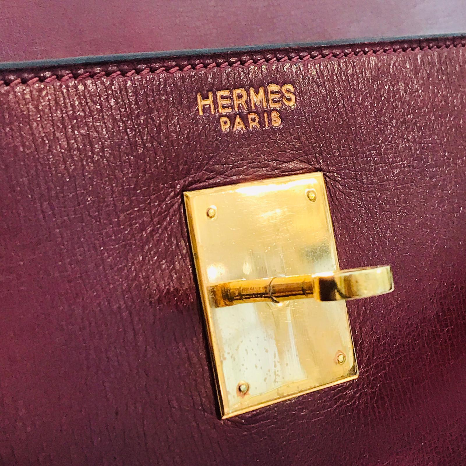 1960 Hermès Kelly 35 Rouge H Vintage  For Sale 7