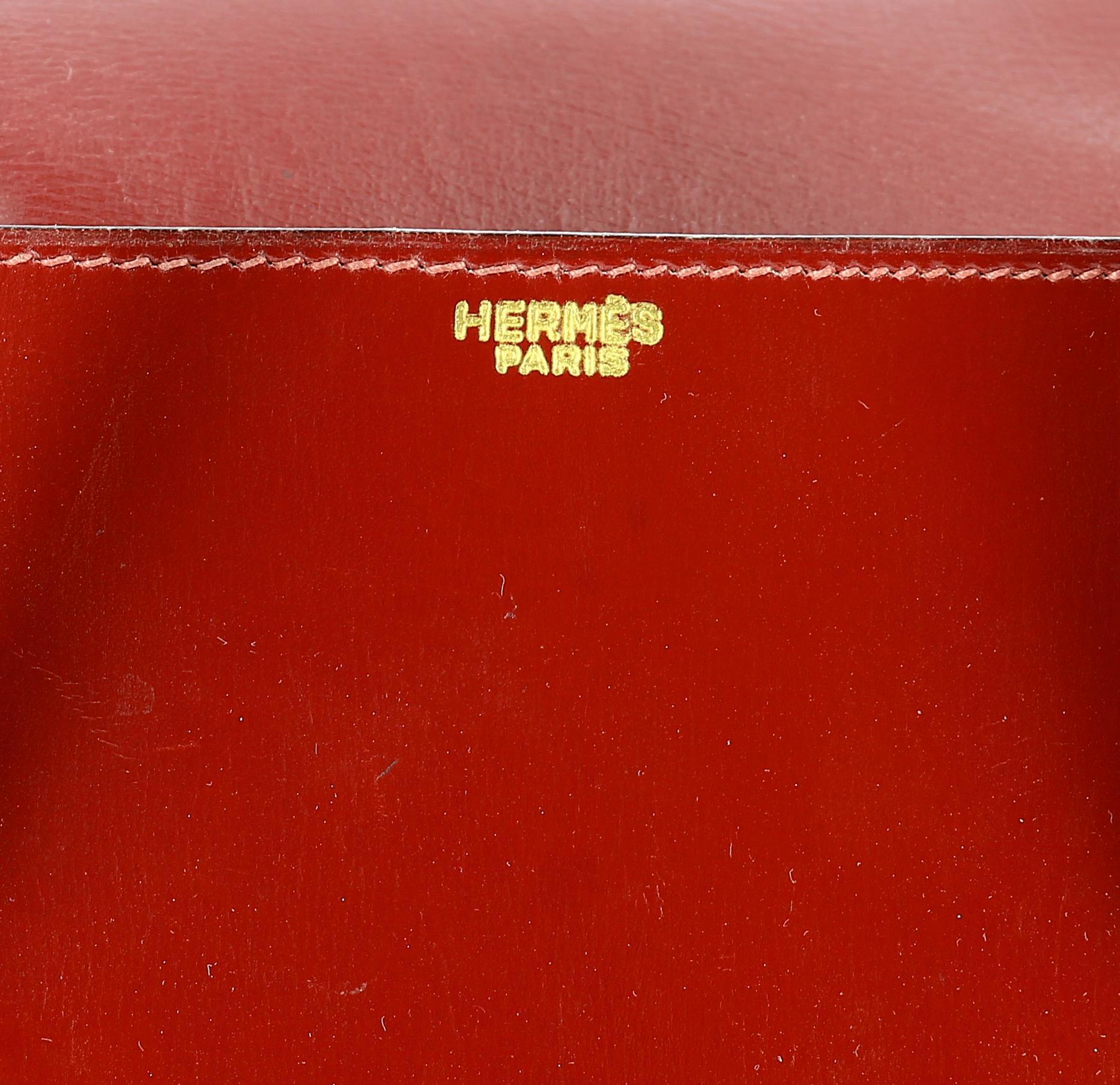 1960 Hermès Red Burgundy Leather Bag 5