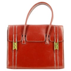 1960 Hermès Red Burgundy Leather Bag