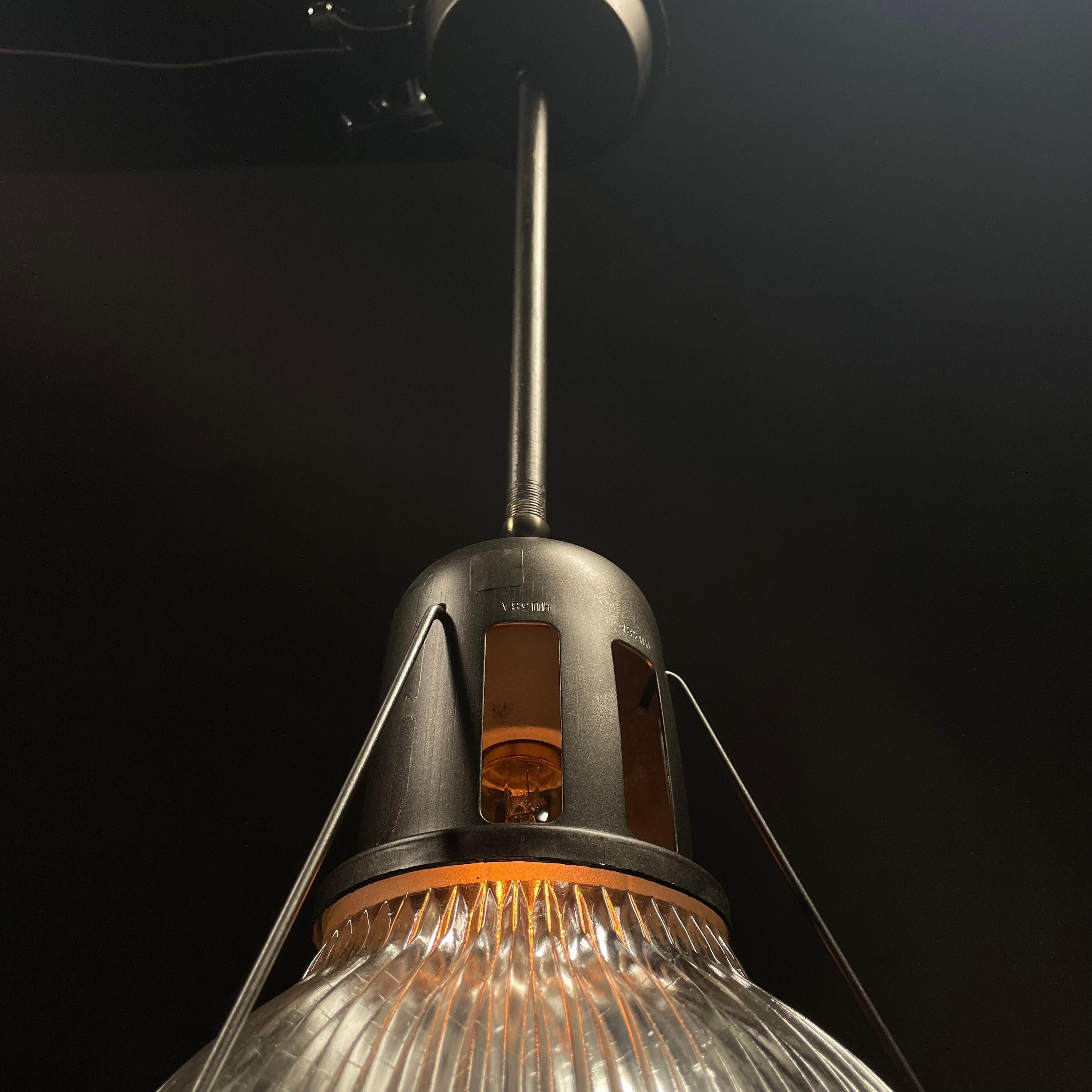 1960 holophane industrial pendant lights  In Good Condition For Sale In Surrey, BC