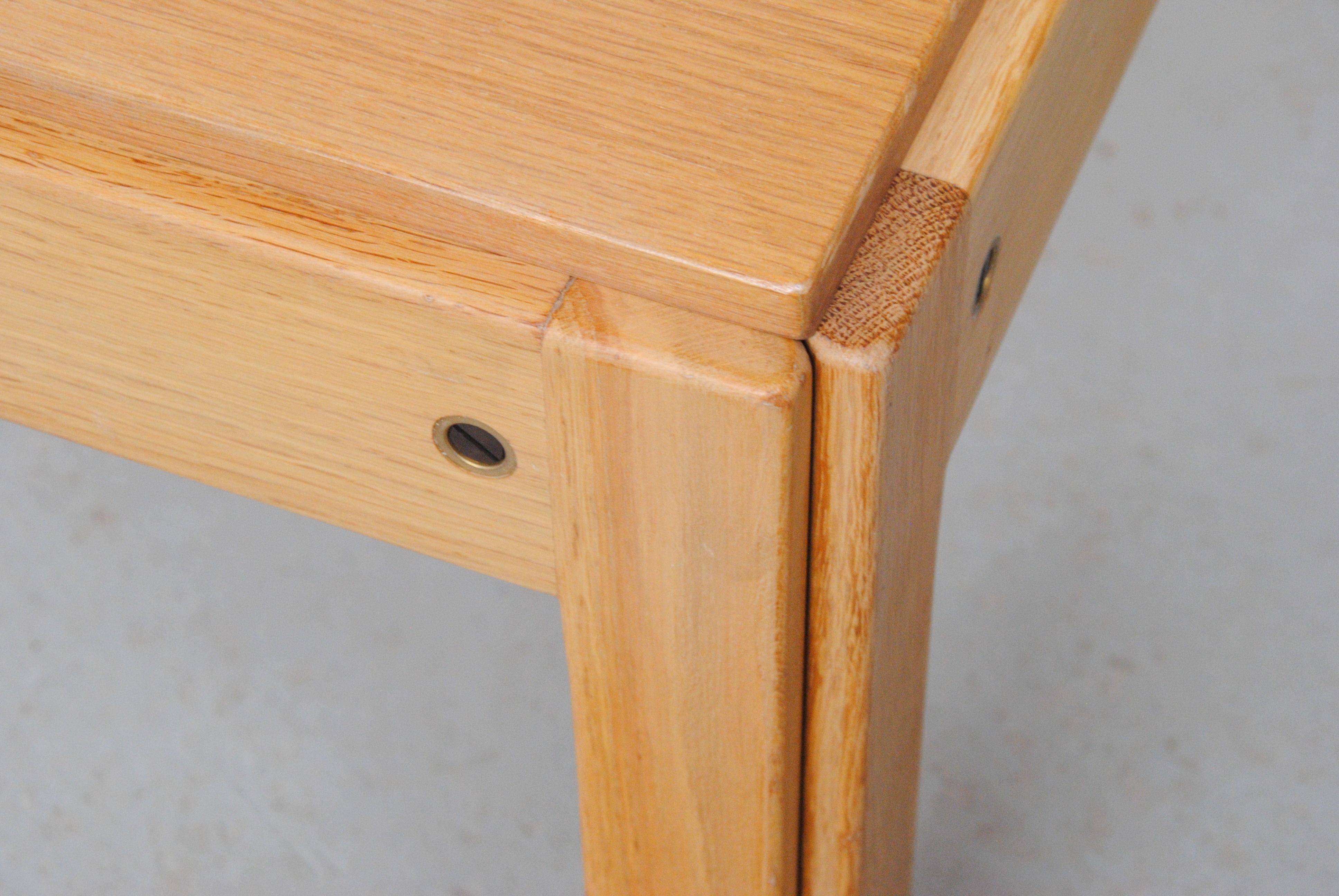 1960 Illum Wikkelso Fully Restored Danish Oak Plexus Side Table by CFC Silkeborg For Sale 1