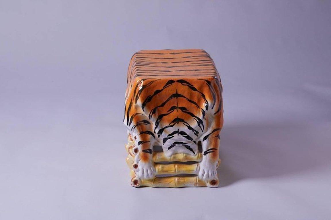 Peint tabouret en céramique italien de 1960 Tigre