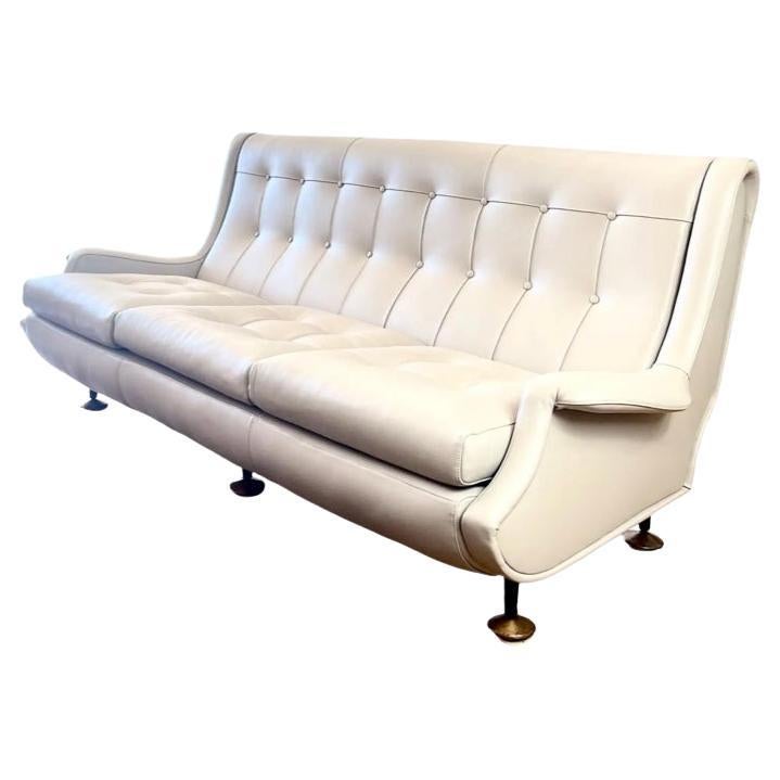 1960 Italian Leather Sofa 'Regent' Designed by Marco Zanuso for Arflex