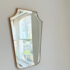 1960 Italian Mirror In Brass Frame