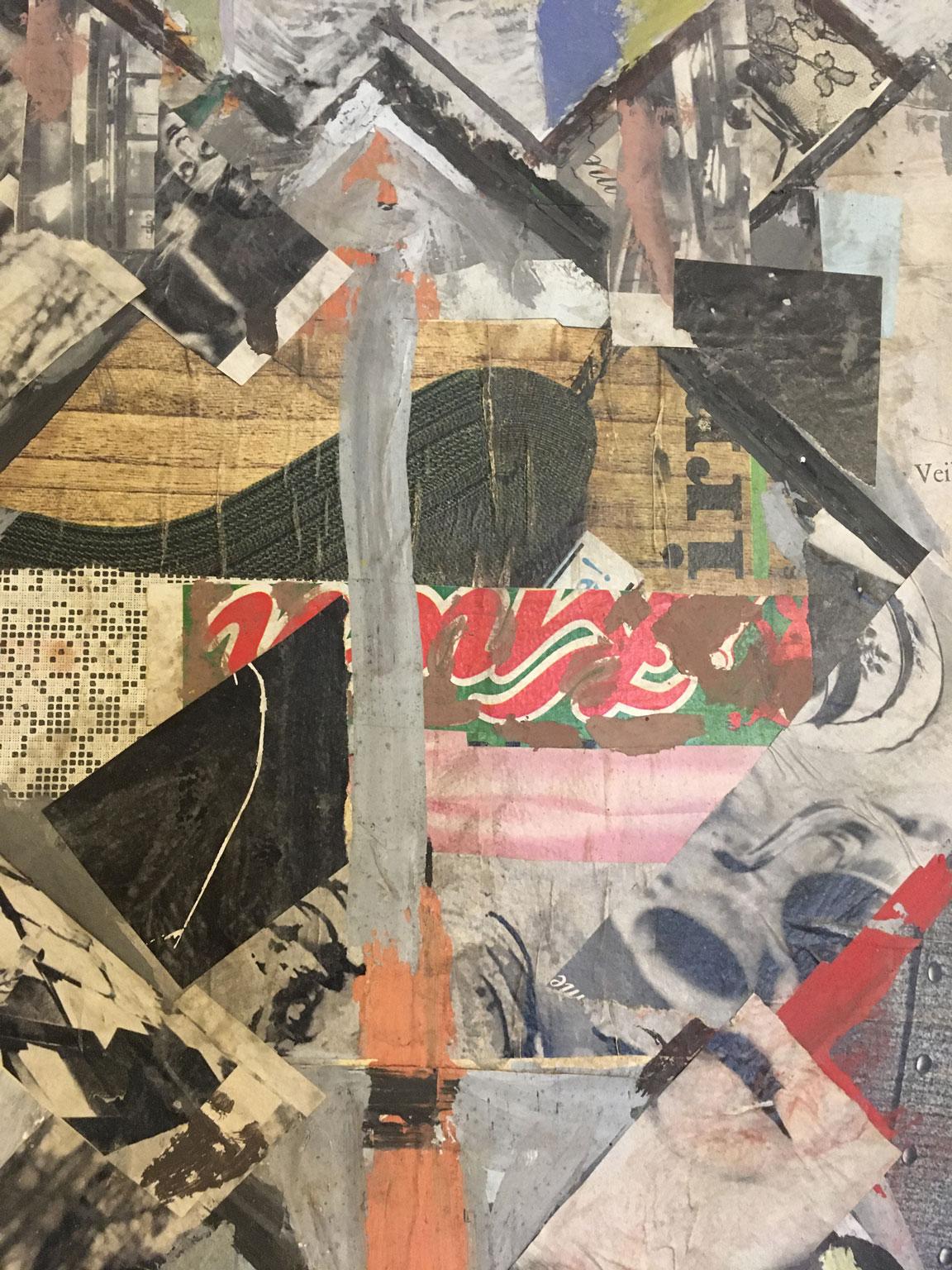 1960 Italie Peinture abstraite et collage de papier par Ermete Lancini en vente 2