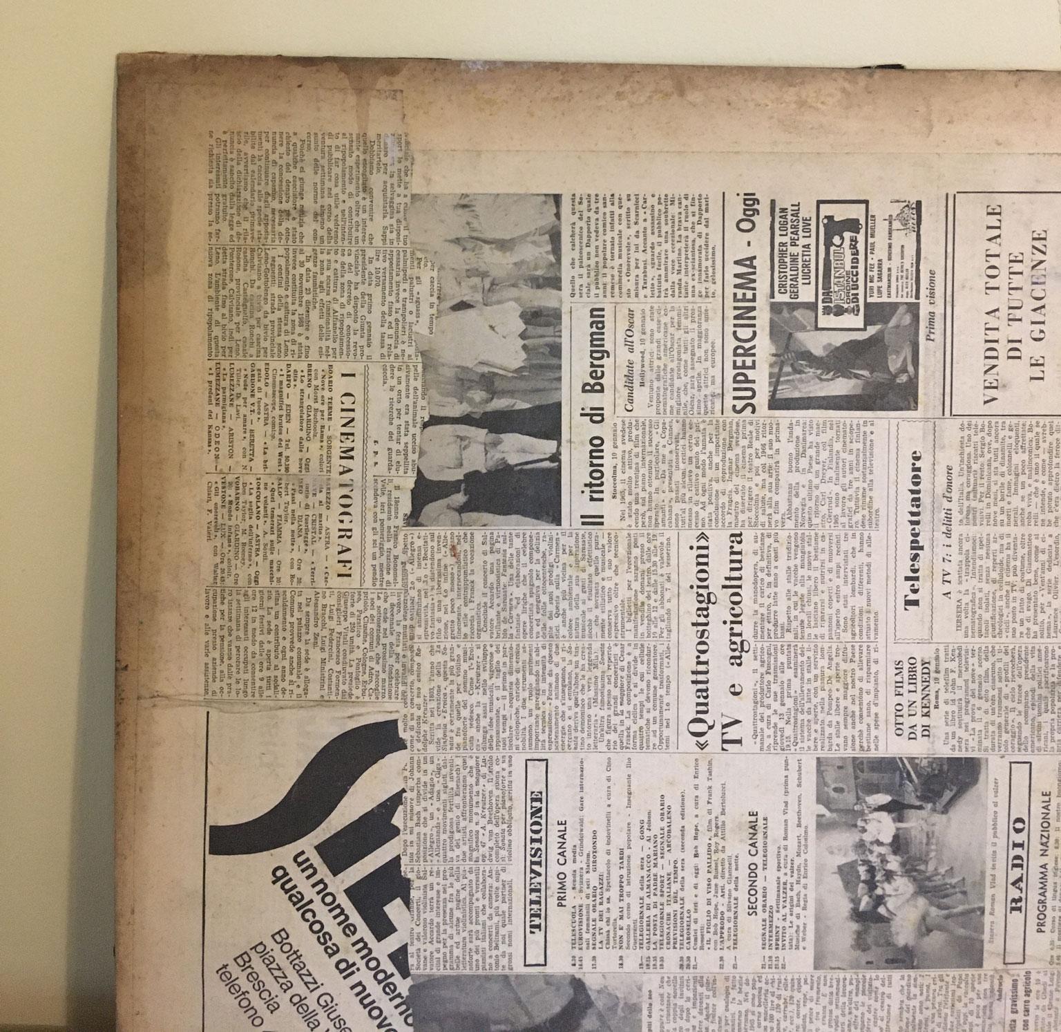 1960 Italien Abstrakte Malerei und Papier Collage von Ermete Lancini im Angebot 8