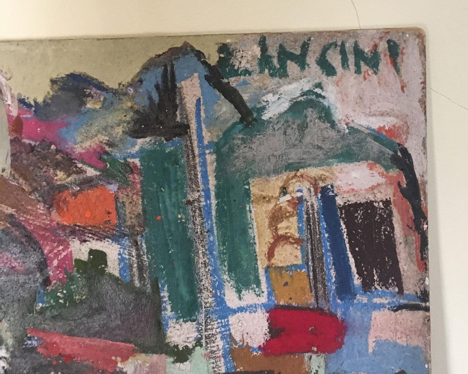 1960 Italy Abstract Painting by Ermete Lancini  For Sale 5