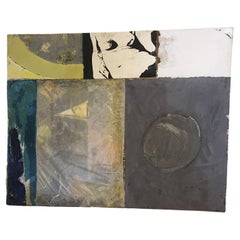 Abstraktes Gemälde auf Leinwand und Mix-Media-Collage von Ermete Lancini, Italien, 1960