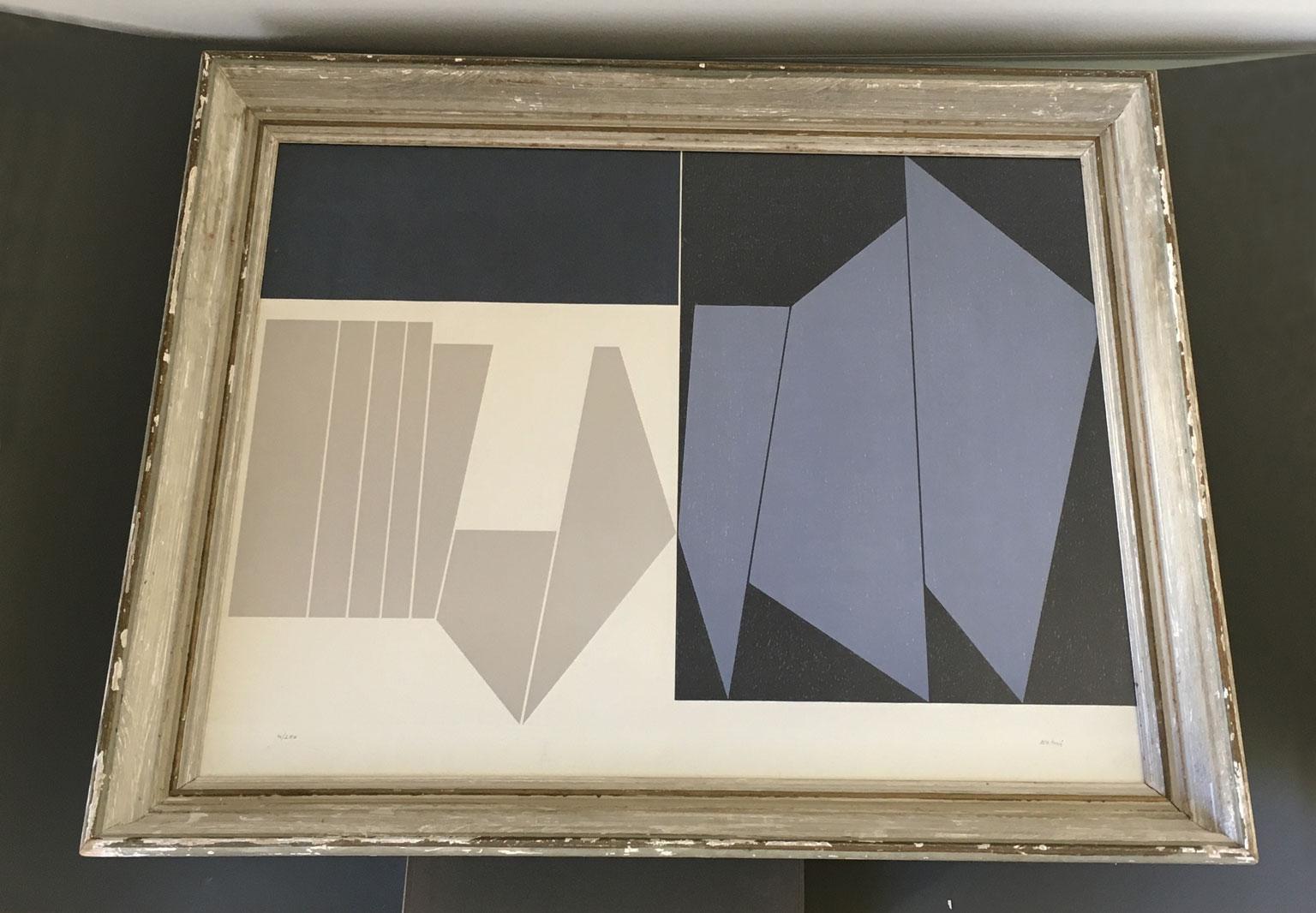 1960 Italy Gualtiero Nativi Abstract Print on Paper For Sale 7